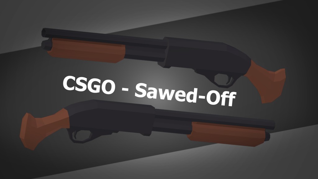 Low Poly CSGO Sawed-Off preview image 1